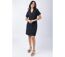 Robe courte style tailleur Albertine unie noire Coton Du Monde-2
