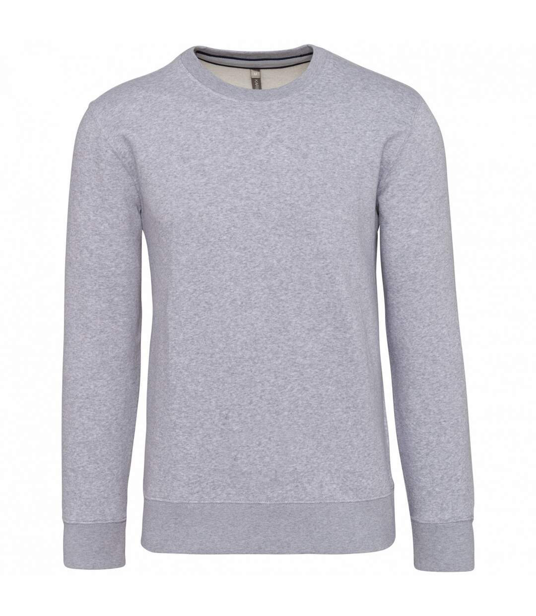 Mens crew neck sweatshirt oxford grey Kariban