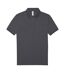 Mens polo shirt dark grey B&C