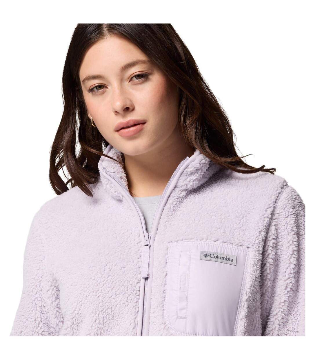 Womens/ladies Full Zip Fleece Jacket Lavender Columbia-4