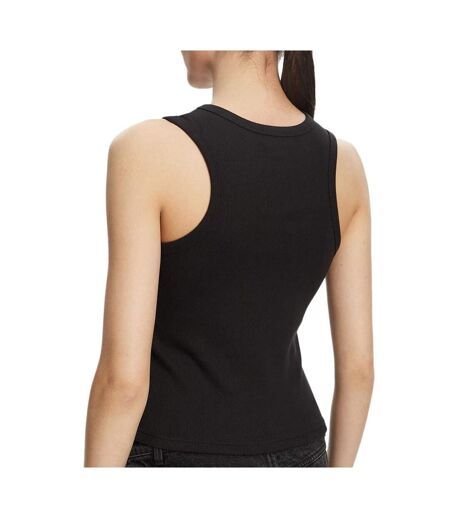 Débardeur noir femme calvin klein jeans a woven label - l