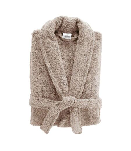 Peignoir Col Châle en Coton Tendresse Taupe