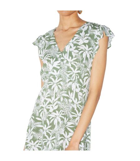 Robe mi-longue safari femme vert Dorothy Perkins