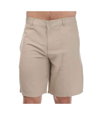 Mens linen rayon twill shorts beige Armani Exchange