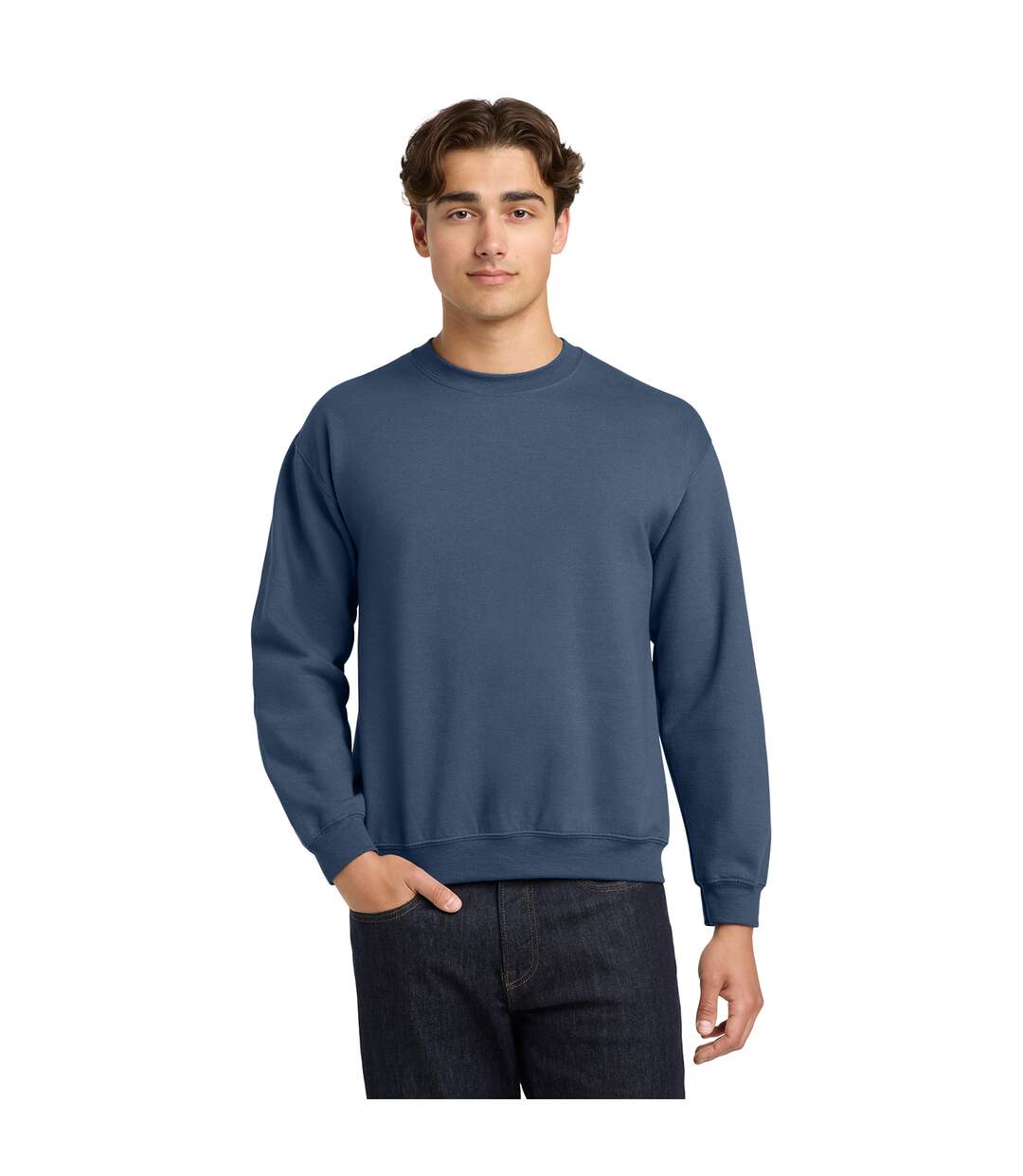 Sweat Adulte Bleu Indigo Gildan-1