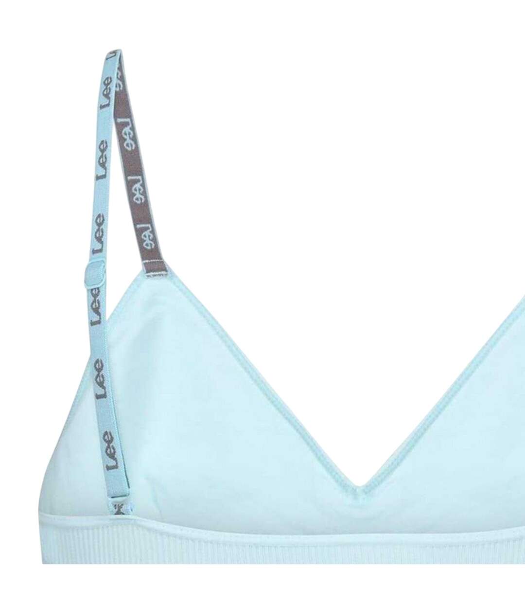 Womens/ladies Alvina V Neck Bralette Soft Blue Lee-3