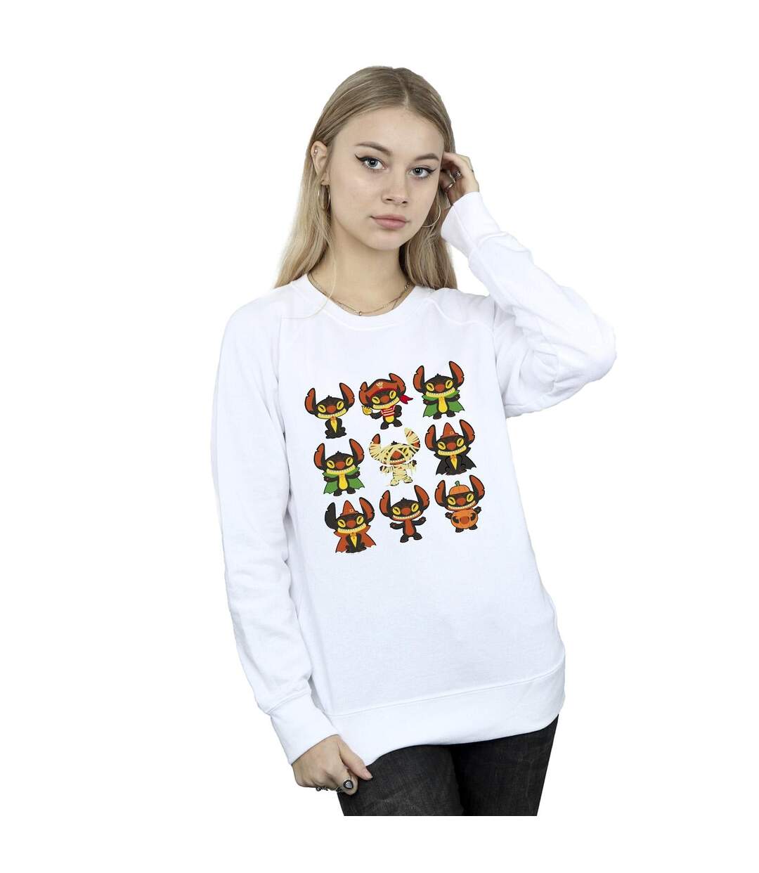 Disney Sweatshirt Womens/Ladies Lilo & Stitch Halloween Costumes (Blanc) - UTBI23018-2