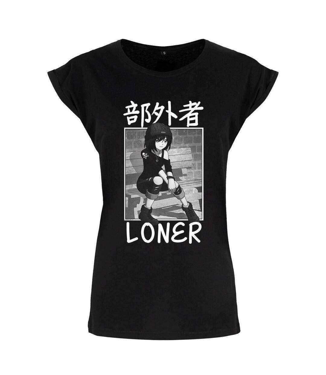 Tokyo Spirit T-shirt Loner pour femme/femme (Noir) - UTGR3707-1