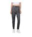 Womens/ladies Plain Slim Trousers Dark Grey Melange Only-1