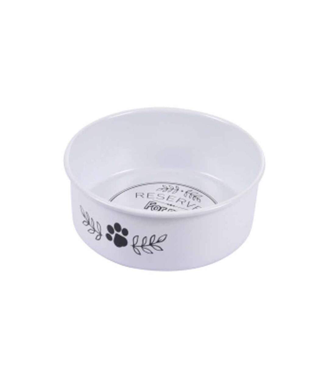 Gamelle pour Chien & Chat Antidérapant 13cm Blanc-1