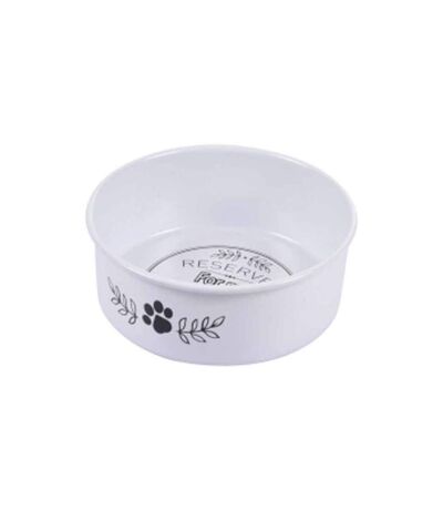 Gamelle pour Chien & Chat Antidérapant 13cm Blanc