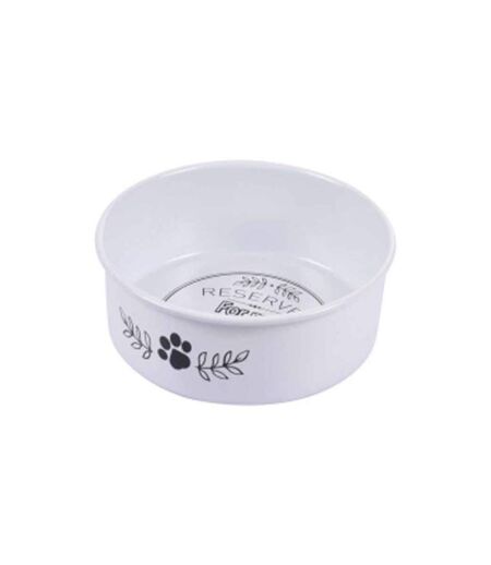 Gamelle pour Chien & Chat Antidérapant 13cm Blanc