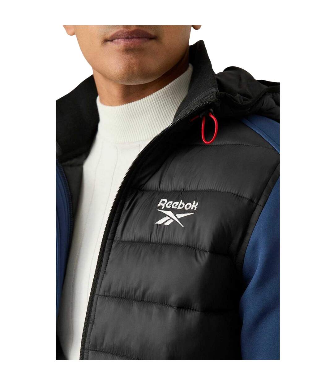 Mens Mixed Media Jacket Batik Blue Reebok-4