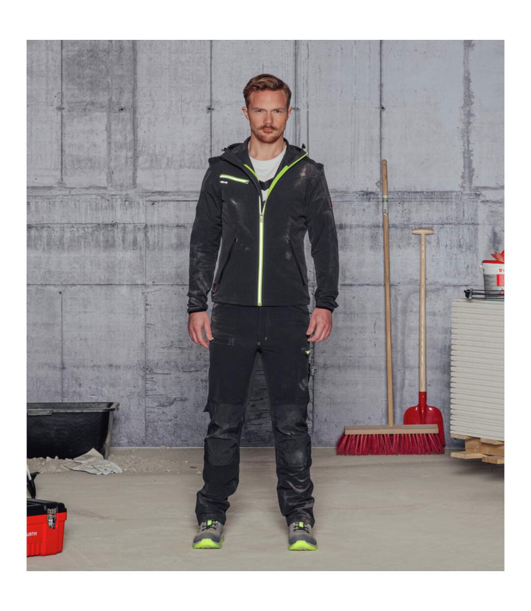 Softshell de travail Stretch Evolution Würth MODYF Anthracite/Lime-5