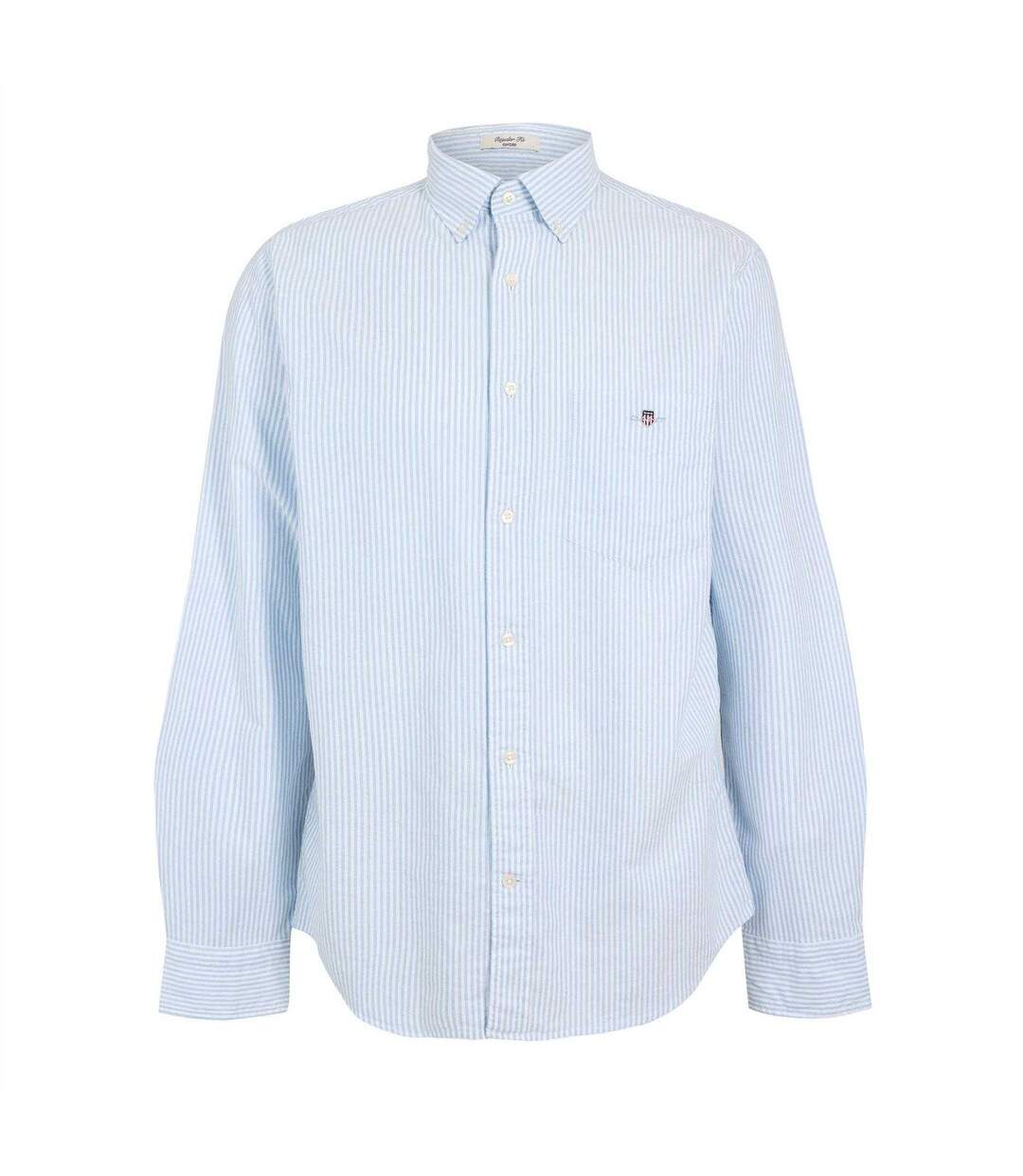 Chemise Motif/style À Rayures Homme Bleu Clair Gant-1