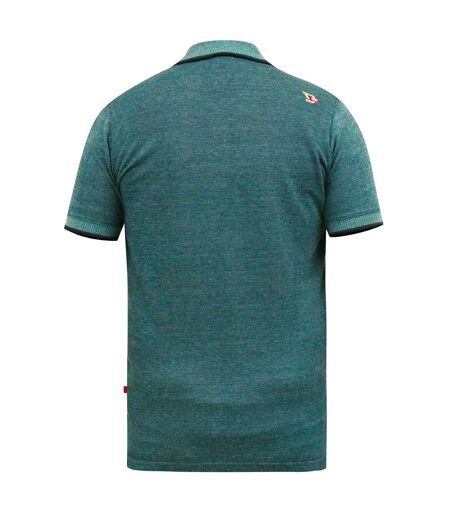 Mens d555 troy 2 textured polo shirt teal Duke