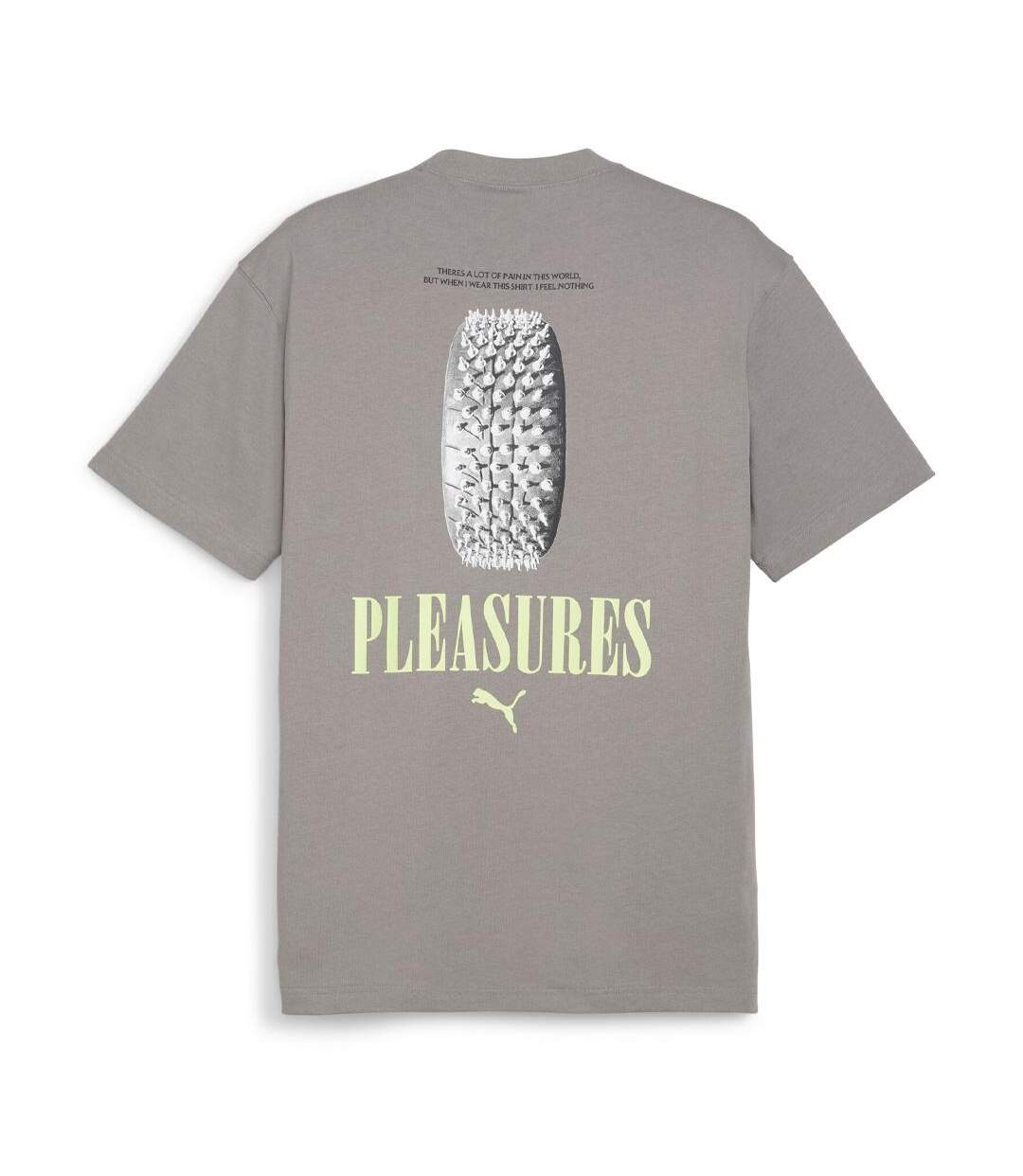 T-shirt gris/vert homme puma x pleasures - l-2