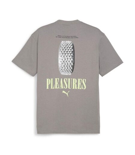 T-shirt gris/vert homme puma x pleasures - l