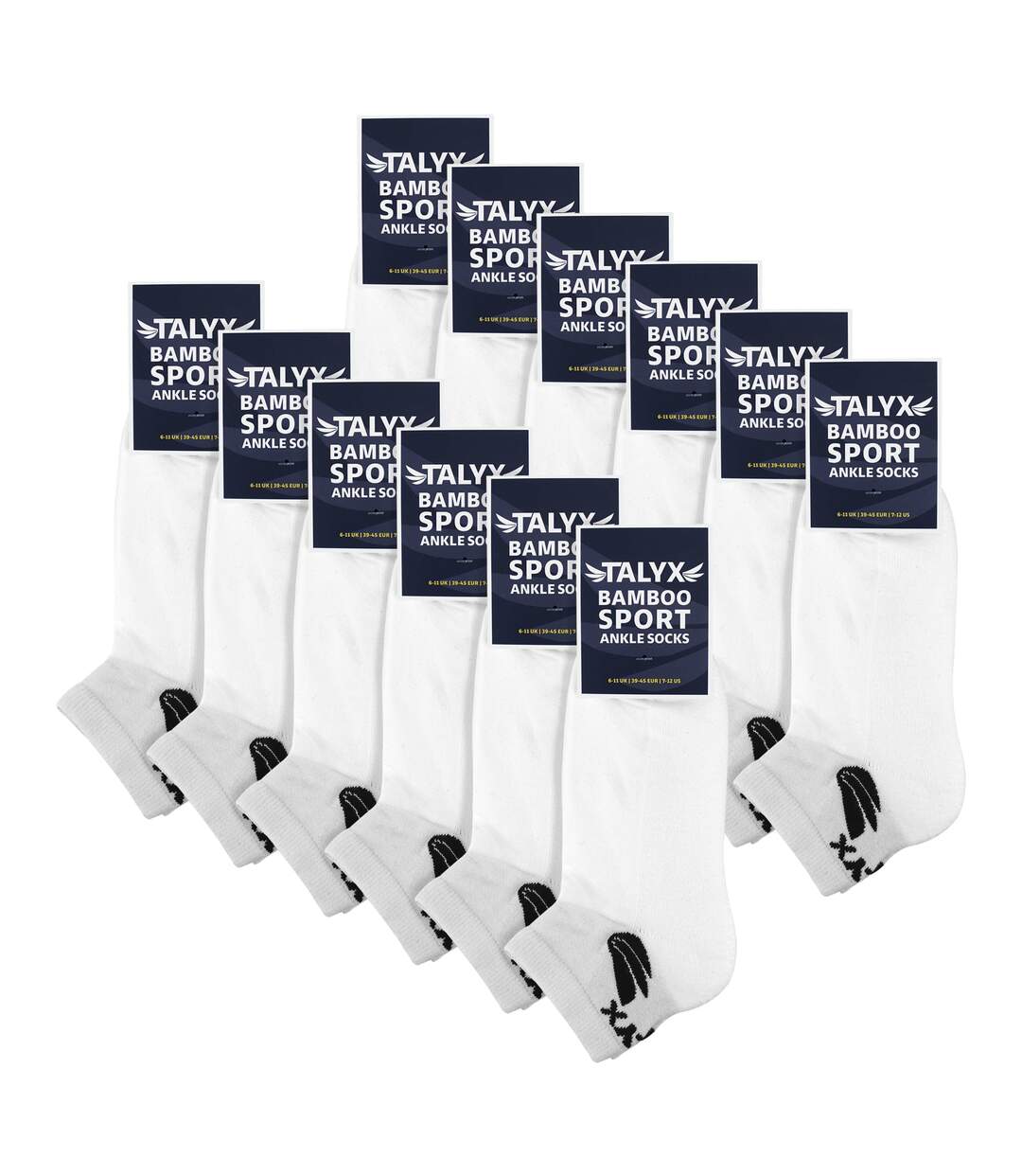 12 Pack Mens Bamboo Ankle Socks | Reinforced Heel & Toe Soft Breathable Socks-2