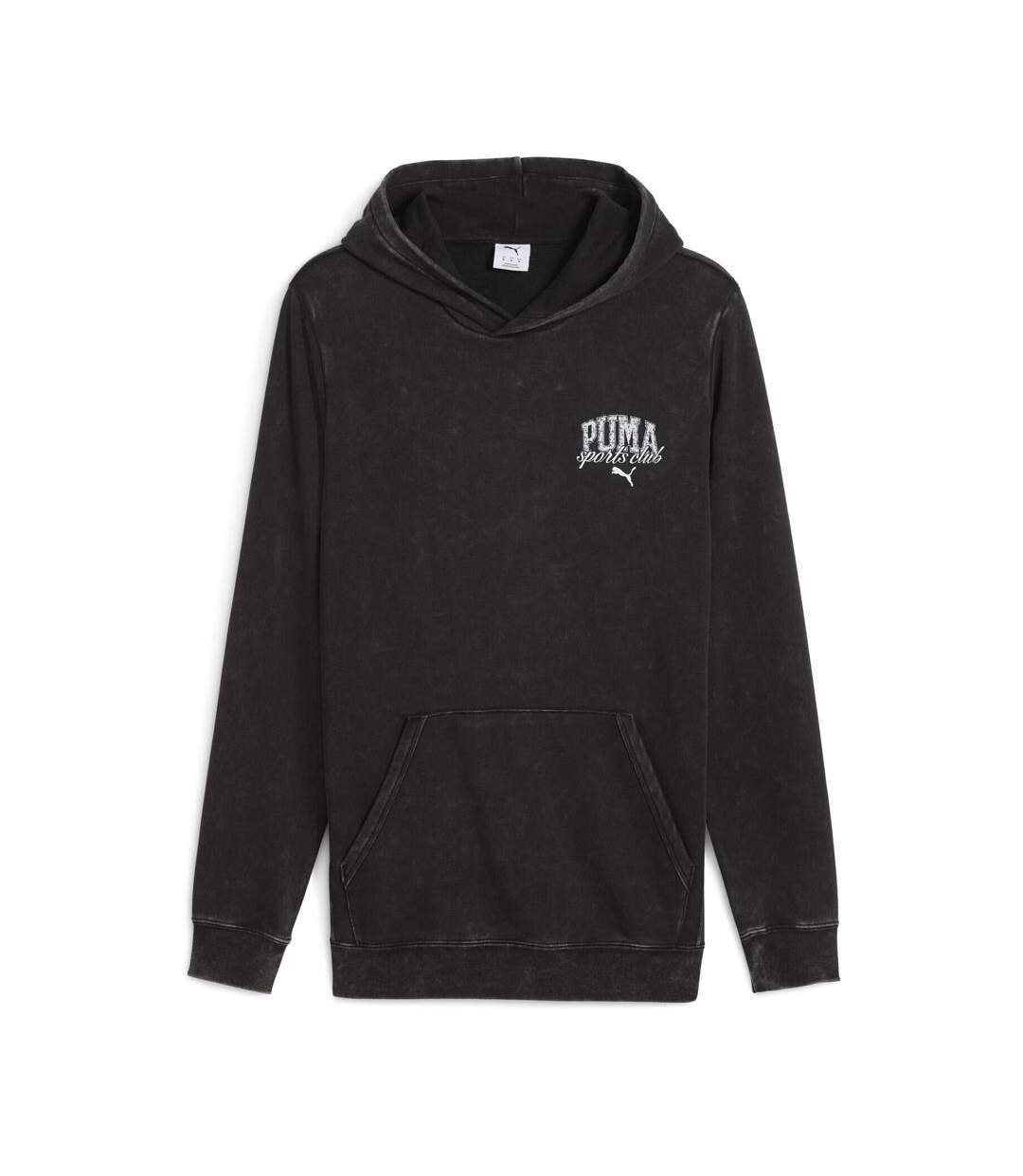 Sweat à capuche noir homme puma class washed-1