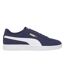 Mens Smash 3.0 Synthetic Nubuck Low Flat Trainers Navy White Puma-1