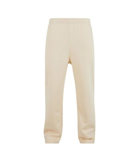 Unisex adult fluffy jogging bottoms white sand Build Your Brand