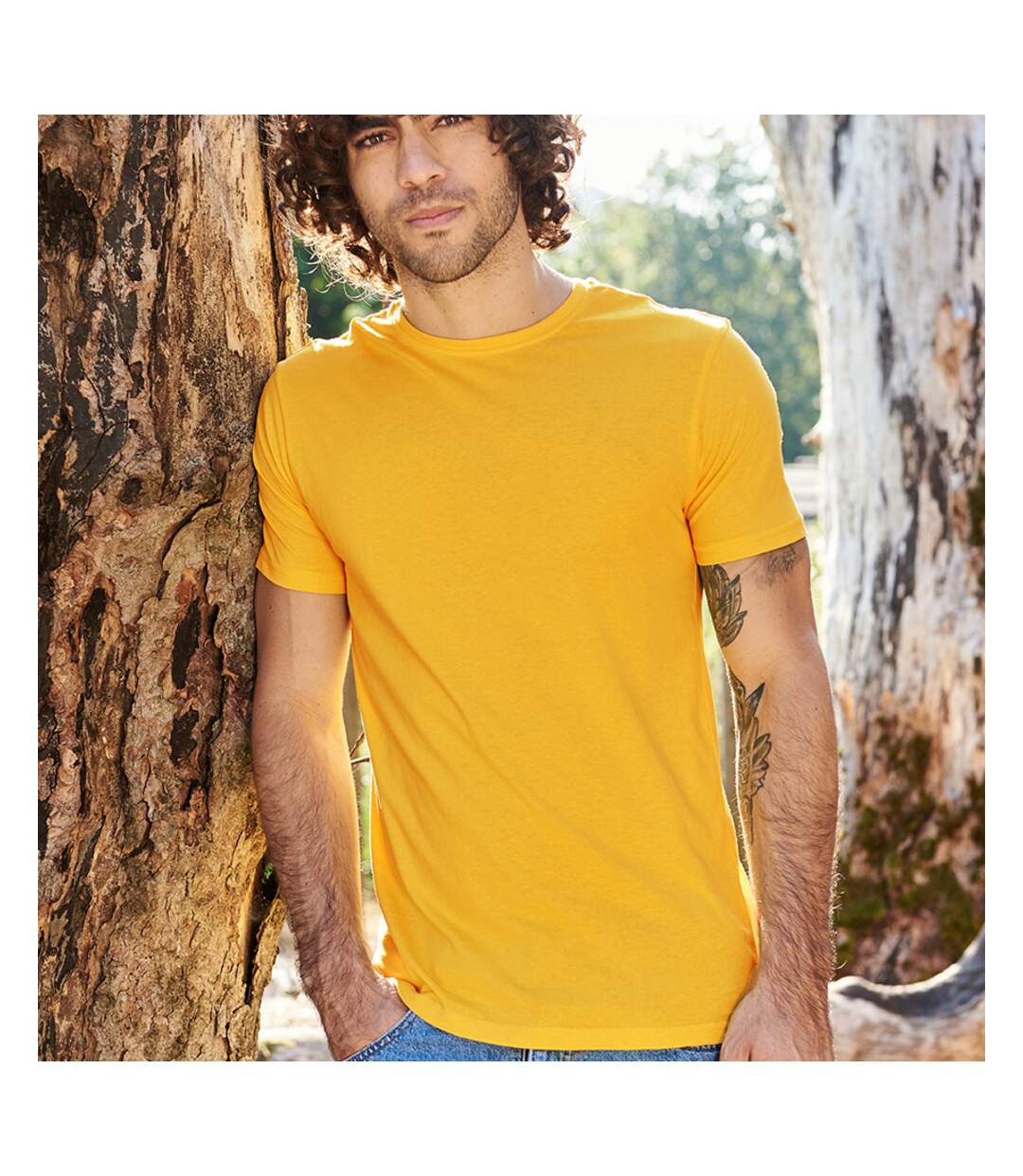 T-shirt hommes jaune foncé Ecologie Ecologie