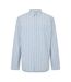 Mens Striped Collared Long-sleeved Button-down Shirt White Timberland-2