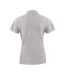 Womens/ladies Surf Polo Shirt Grey Melange Printer-2