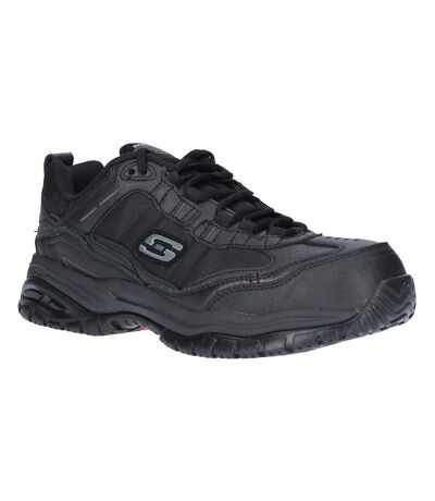 Mens Soft Stride Work Trainer Black Skechers