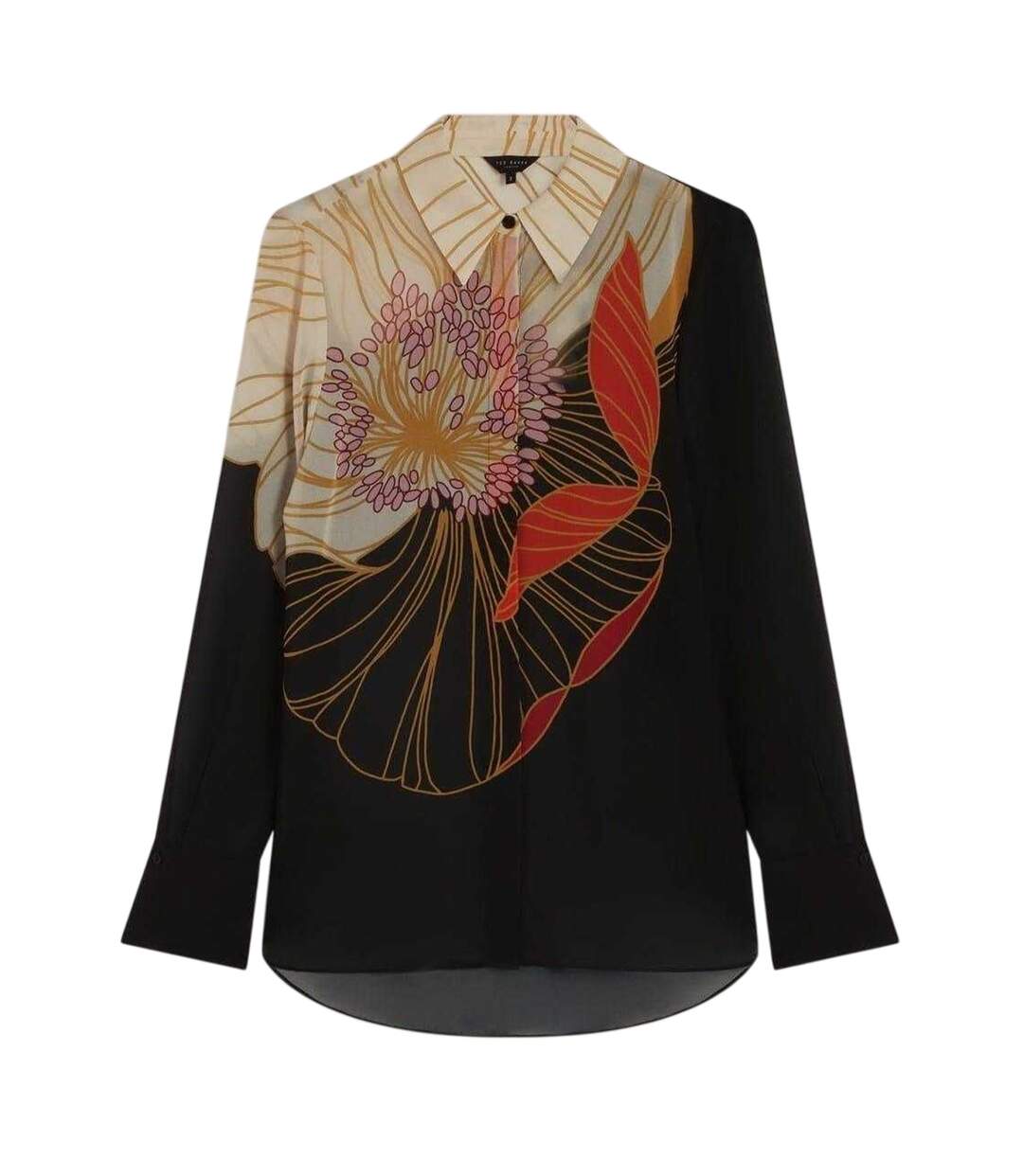 Blouse Manches Longues Motif/style Floral Femme Noir Ted Baker-2