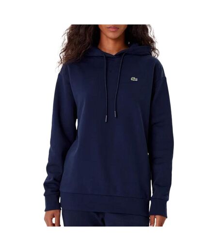 Sweat à capuche marine femme lacoste polaire surdimensionné