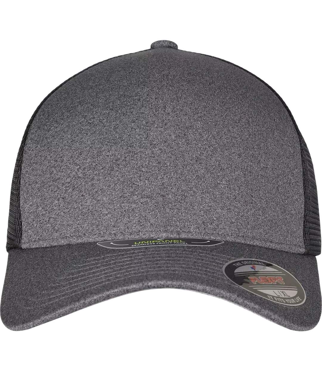 Casquette Trucker Motif/style 1 Panneau Gris Foncé Noir Flexfit-1