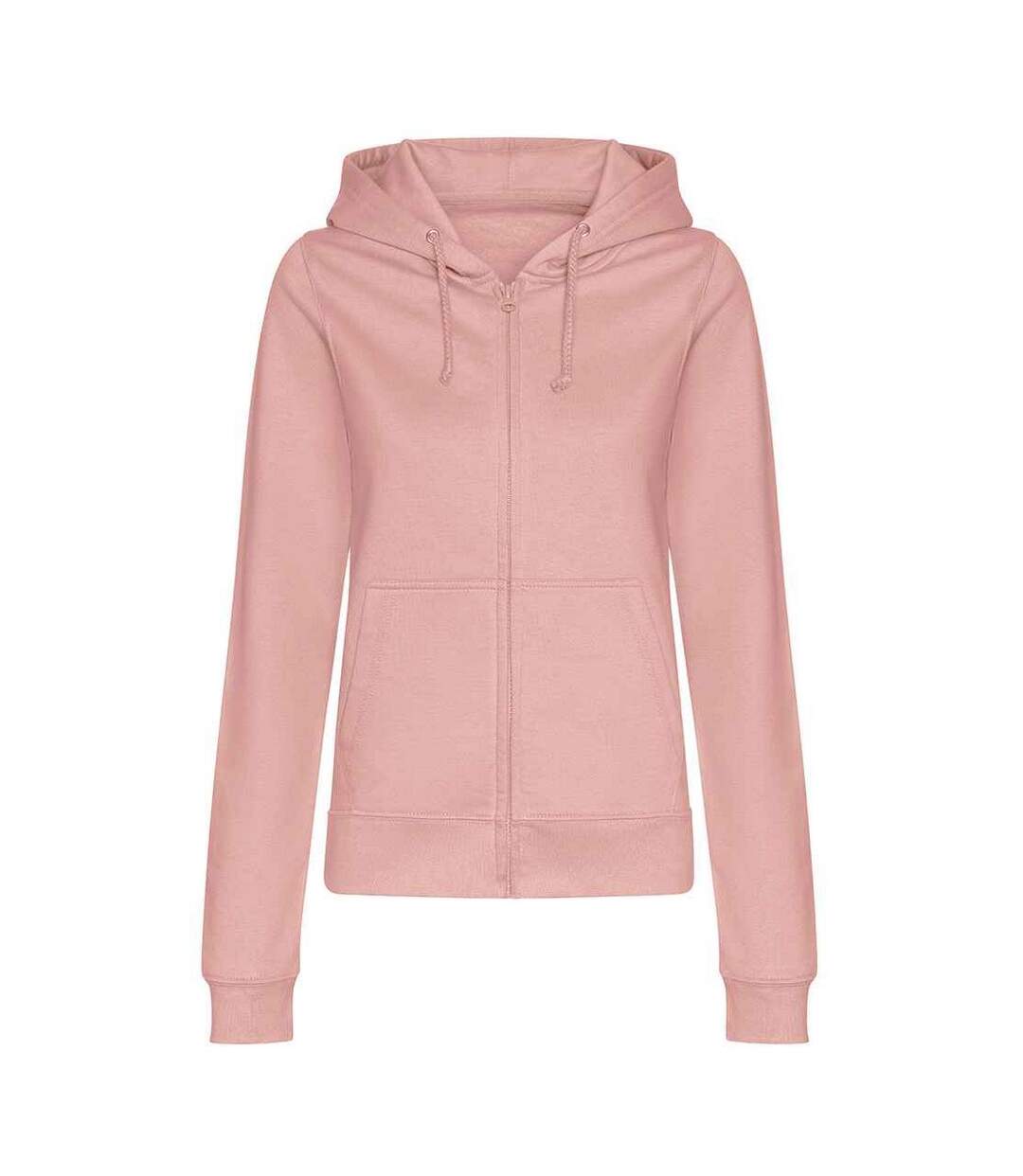 Womens/ladies college zoodie hoodie dusty pink Awdis