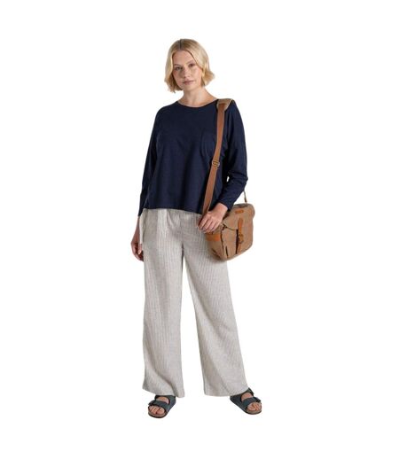 T-shirt Uni Manches Longues Emere Femme Bleu Marine Craghoppers