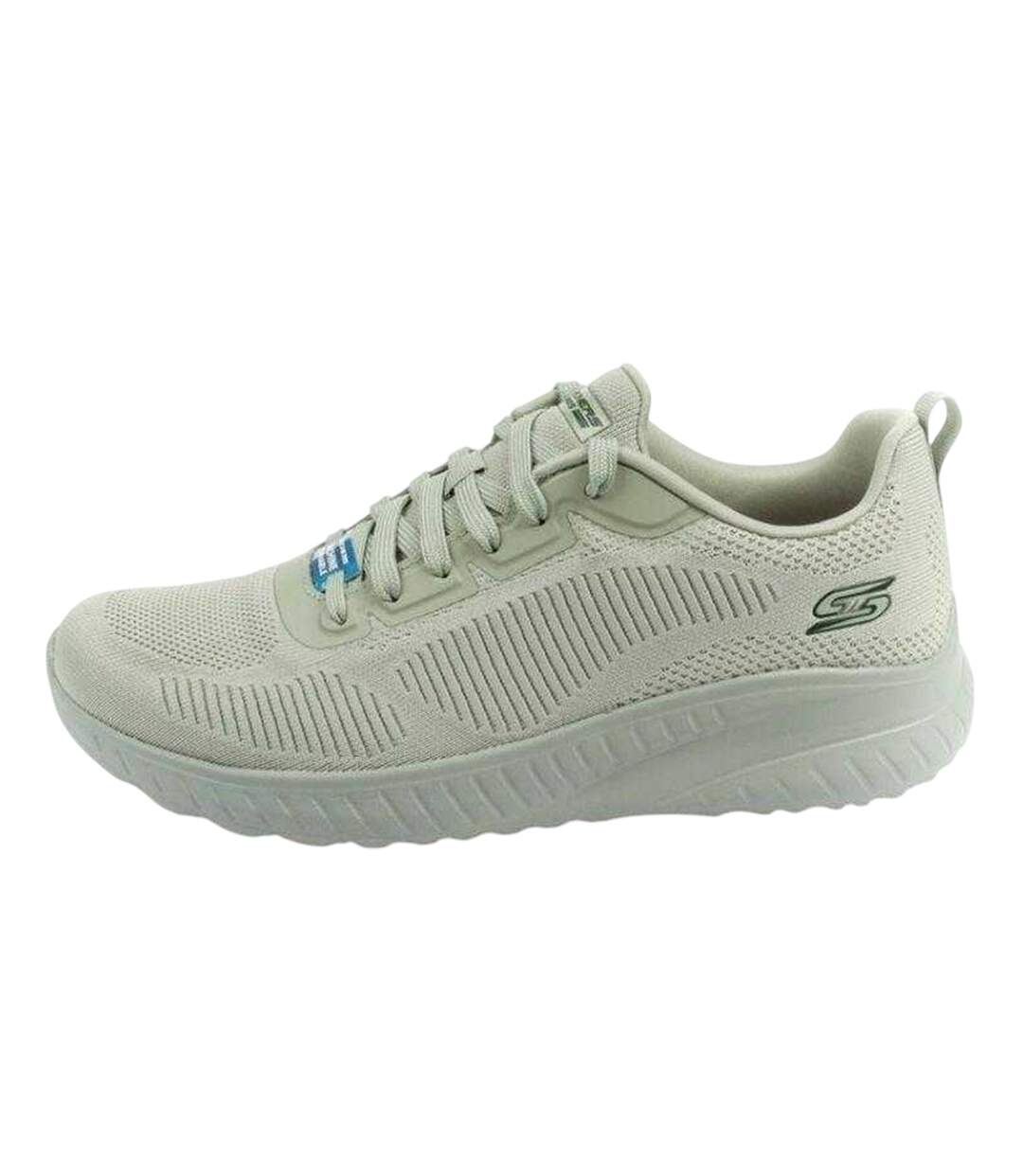 Baskets Motif/style Face À Face Bobs Squad Chaos Femme Vert Skechers-3