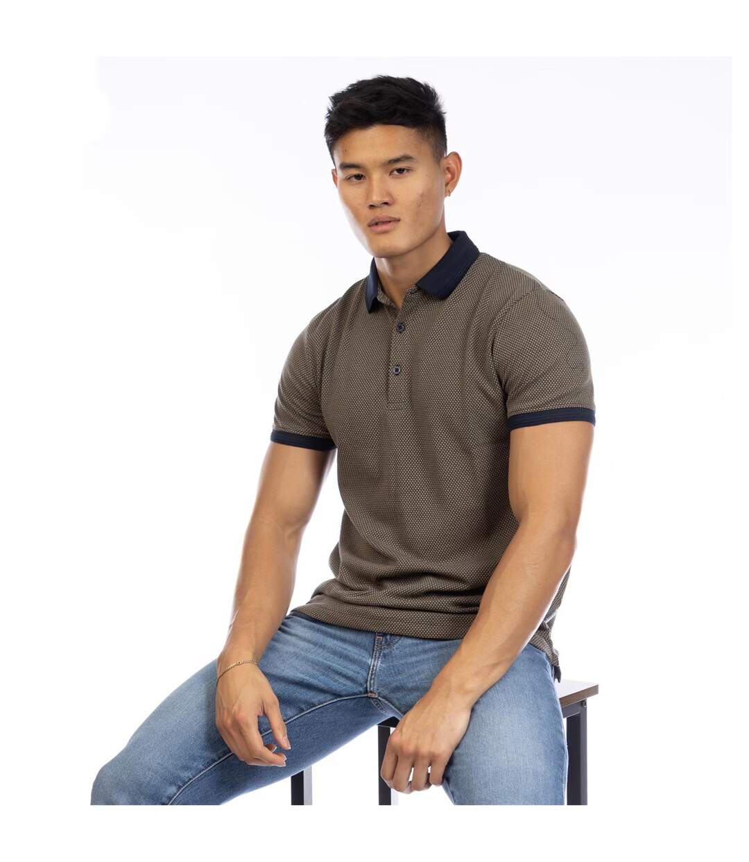 Mens Cosway Collared Polo Shirt Green Peter Werth-4
