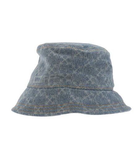 Monogram Denim Bucket Hat Light Blue Off White