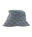 Monogram Denim Bucket Hat Light Blue Off White-1
