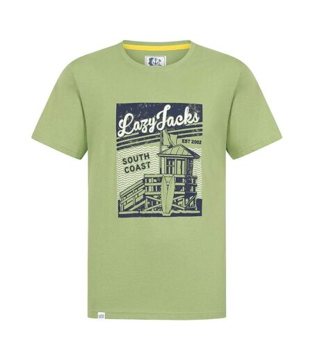 T-shirt Motif/style Imprimé Homme Vert Clair Lazy Jacks
