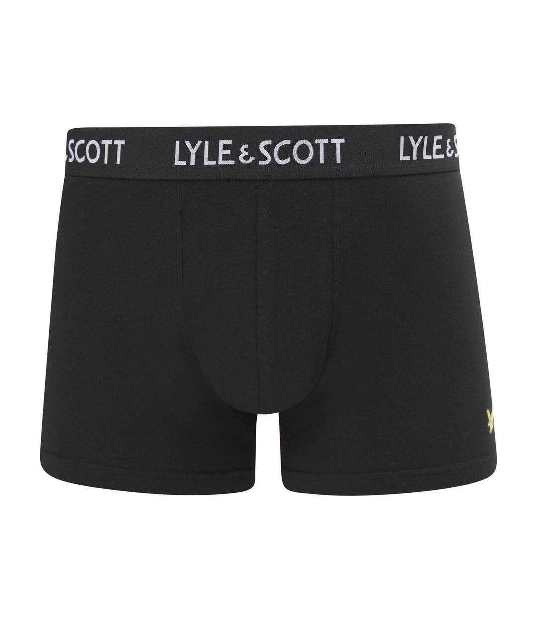 Mens Boxer Shorts Set Black Check Lyle & Scott-3