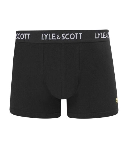 Mens Boxer Shorts Set Black Check Lyle & Scott