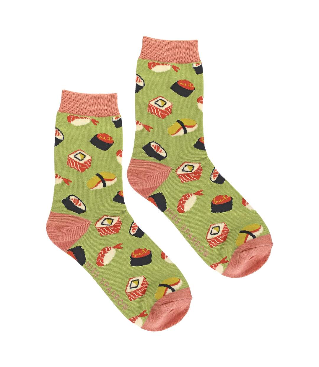 Miss Sparrow - Chaussettes Fantaisie Femme Bambou Motif Sushi Douces Cadeau-4