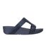 Womens/ladies Marli Sliders Navy Fit Flop-2