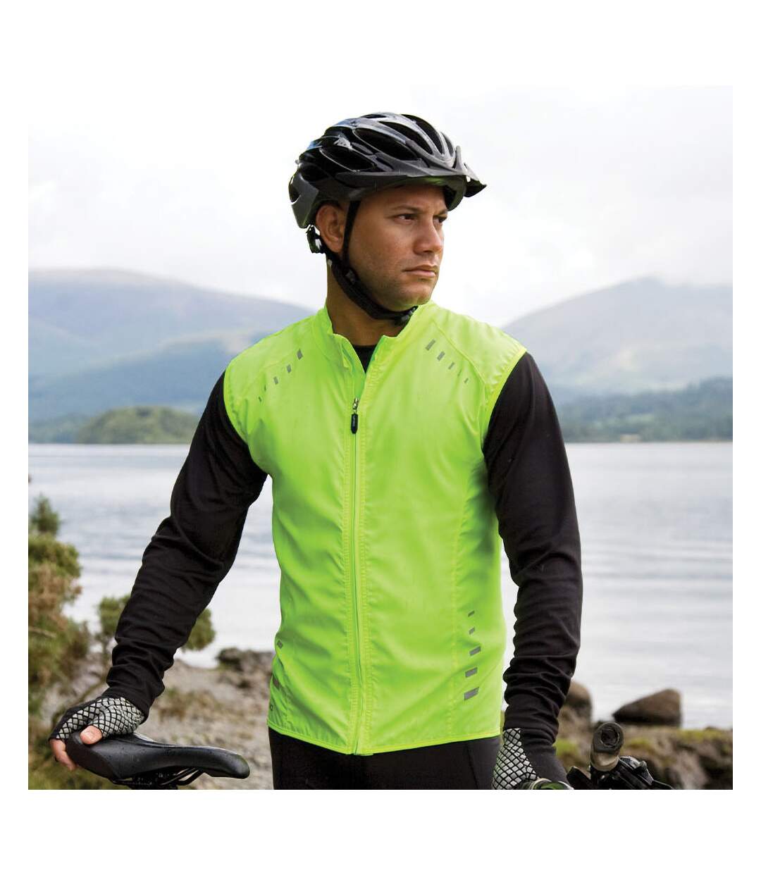 Spiro Mens Bikewear Crosslite Training Gilet / Sports Bodywarmer (Neon Lime) - UTRW2860-3