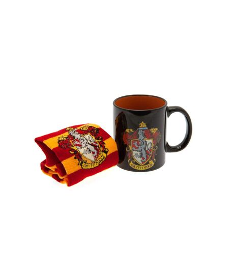 Harry Potter Gryffindor Crest Mug and Sock Set (Black/Red/Yellow) (One Size) - UTTA9987