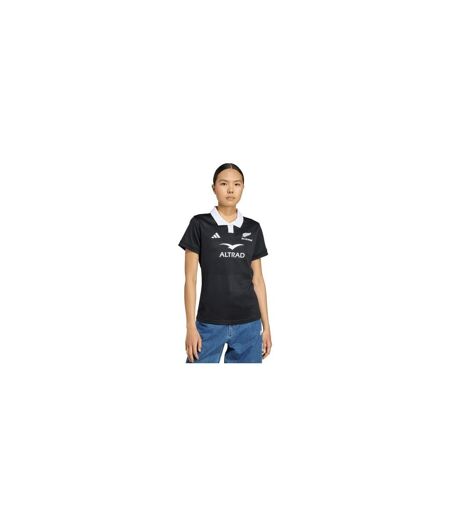 Maillot De Rugby Manches Courtes All Blacks Femme Noir Adidas