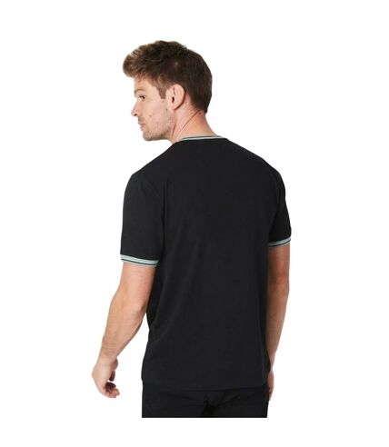 Mens tipped crew neck t-shirt black Burton