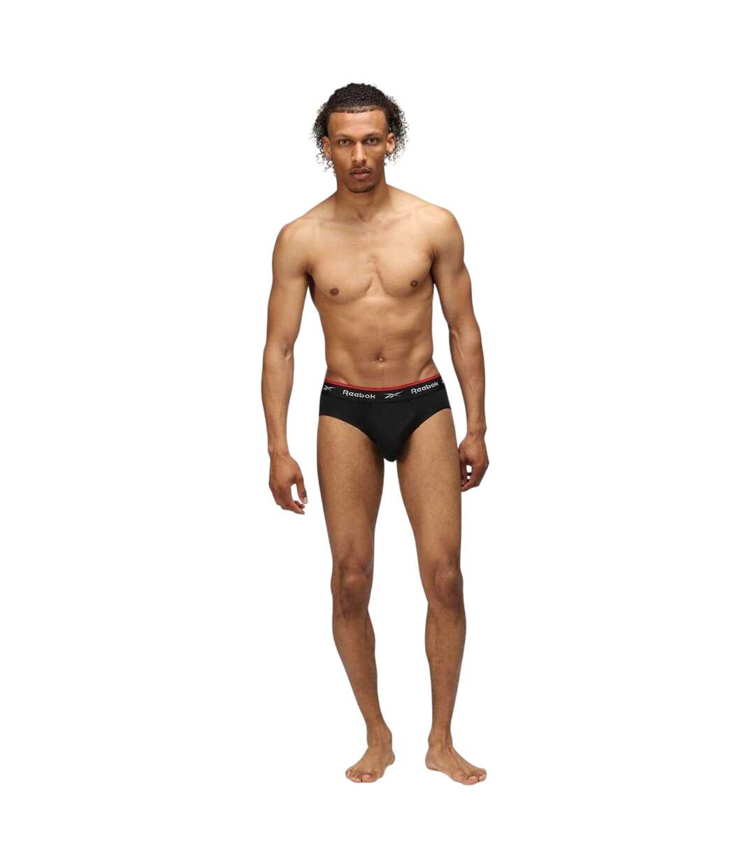 Pack Of 3  Mens Wiggins Briefs  Black White Grey Reebok-2