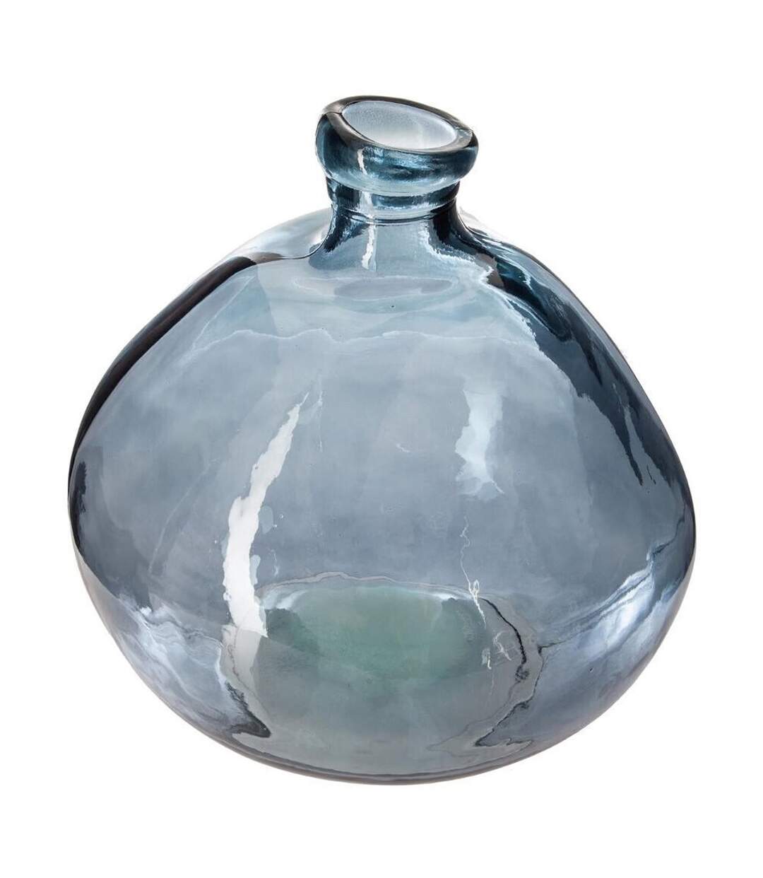 Vase Rond en Verre Recyclé Ballon 22cm Orage-1